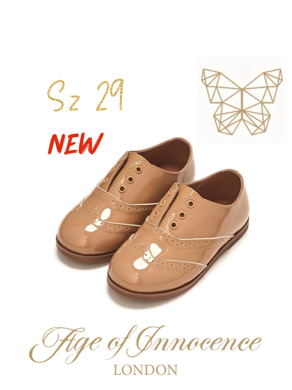 AOI new Age Of Innocence sz 29 ELENOR BEIGE BROGUES